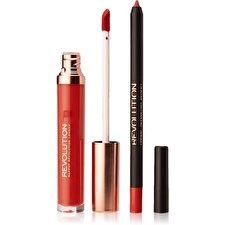 Makeup Revolution Set Makeup Revolution: Retro Luxe Lip Liner Regal 1 G & Retro Luxe Matte Liquid Lipstick Regal 5.5ml