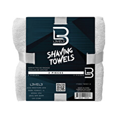 L3vel3 White Facial Shaving Towels 3 Piece