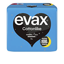 Evax Cottonlike Night Pads Wings 9 Units