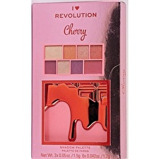 I Heart Revolution Cherry Mini Chocolate Eyeshadow Palette 8 Shades 10.2 G