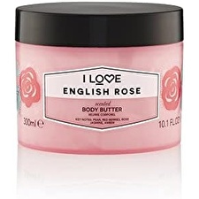 I Love Signature Collection Vegan Hydrating English Rose Body Butter 330ml