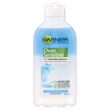 Garnier Clean Sensitive 2 In 1 Waterproof Face And Eye Makeup Remover 200ml