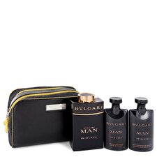 Bvlgari Bvlgari Man In Black Gift Set - Eau De Parfum Spray + 2.5 oz After Shave Balm +2.5 oz Shower Gel + Free Pouch