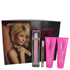 Paris Hilton Heiress For Women - 4 Pc Gift Set 90ml/3.4oz Eau De Parfum Spray 0.34oz Eau De Parfum Spray (mini) 90ml/3oz Body Lotion 90ml/3oz Bath And Shower Gel 90ml/3.4oz