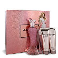 Paris Hilton Rose Rush For Women - 4 Pc Gift Set 90ml/3.4oz Eau De Parfum Spray 0.34oz Eau De Parfum Spray 90ml/3.0oz Body Lotion 90ml/3.0oz Shower Gel 90ml/3.4oz