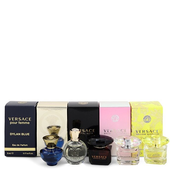 Versace Bright Crystal Gift Set Miniature Collection Includes