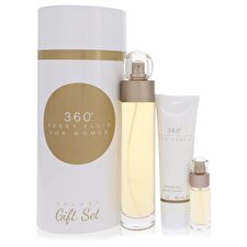 Perry Ellis 360 For Women - 3 Pc Gift Set 90ml/3.4oz Eau De Toilette Spray 0.25oz Eau De Toilette Spray (mini) 90ml/3oz Shower Gel 90ml/3.4oz