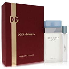 Dolce & Gabbana Light Blue Gift Set - 3.4 oz Eau De Toilette Spray + Eau De Toilette Spray Travel Exclusive
