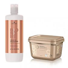 Schwarzkopf Blondme Premium Lightener 9+ & Developer 6%/ 20 Volume Duo Set