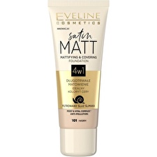 Eveline Cosmetics Satin Matt Mattifying & Covering Foundation 4in1 - Tekutý Make-up S Matujícím účinkem 30ml 0ml