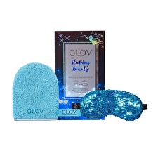 Glov Sleeping Beauty Set Glov: Sleeping Beauty Sleep Mask Blue & Sleeping Beauty Textile Makeup Remover Glove Bouncy Blue