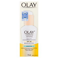 Olay Complete Defence Daily Uv Moisturising Lotion Sensitive Spf 30 75ml