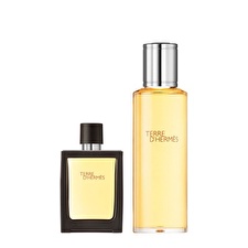 Hermes Terre D'hermes Pure Perfume Gift Set Perfume 30ml Refill & Terre D'hermes Pure Perfume 125ml 30ml