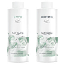 Wella Nutricurls Waves Shampoo And Detangling Conditioner 1000ml