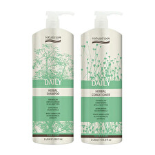 Natural Look Herbal Shampoo & Conditioner Litre Duo