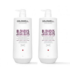 Goldwell Dualsenses Blondes And Highlights 1 Litre Shampoo And Conditioner Duo