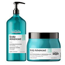 L'oreal Scalp Advanced Anti-oiliness Shampoo 1500ml & Mask 500ml Duo