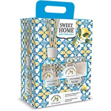 Sweet Home Collection Gift Set Of Aroma Diffuser With Candle White Zagara