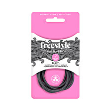 Freestyle Thin Elastics Metal Free Black 6 Piece