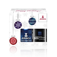 Jessica Winter Set Jessica: Custom Colors Nail Polish Light Up The Sky 14.8ml & Professional Geleration Semi-permanent Nail Polish Light Up The Sky 15ml