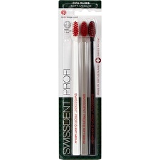 Swissdent Colours Soft-medium (2 & 1 Free Black & White & Grey) - Set Toothbrushes