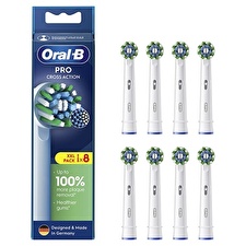 Oral B Cross Action White Eb50 Replacement Brush Heads 8 Pcs