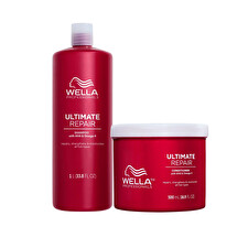 Wella Ultimate Repair Shampoo 1 Litre And Deep Conditioner 500ml