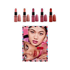 Mac Mini Lipstick Kit Set Mac: Amplified Matte Cream Lipstick You Can't Chili With Us 1.8 G *miniature & Amplified Matte Cream Lipstick Double Date 1.8 G *miniature & Amplified Matte Cream Lipstick Velvet Teddy 1.8 G *miniature & Amplified Matte Cream Lipstick Package Deal 1.8 G *miniature & Lustre Matte Cream Lipstick Plumful 1.8 G *miniature