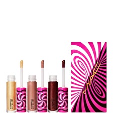 Mac Tiny Tricks Set Mac: Lipglass Lip Gloss Optical Delusion 2.4 G & Lipglass Lip Gloss Tiktalk Of The Town 2.4 G & Lipglass Lip Gloss Gilty Of Trickery 2.4 G