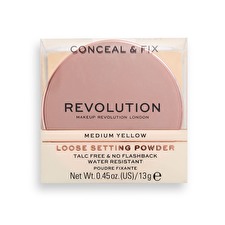 Makeup Revolution Conceal & Fix Vegan Loose Setting Powder Medium Yellow 13 G