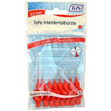TePe Interdental Brush Normal (0.5 Mm Red 8 Pcs) - Interdental Toothbrushes