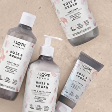 I Love Naturals Collection Vegan Moisturizing Rose & Argan Lotion For Hands & Body 500ml