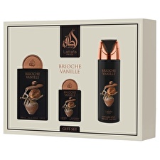 Lattafa Perfumes Brioche Vanille Gift Set Eau De Parfum 100ml Eau De Parfum 20ml And Deospray 200ml 100ml