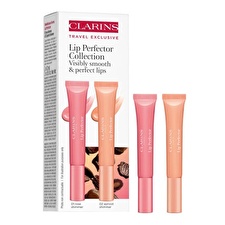 Clarins Natural Lip Perfector Set #01 Rose Shimmer 12ml/ #02 Apricot Shimmer 12ml 24ml
