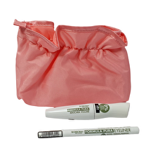 Deborah Set Deborah: Formula Pura Volumizing Mascara Black 12ml & Formula Pura Gel Pencil Eyeliner Black 1.5 G & Textile Makeup Bag Pink