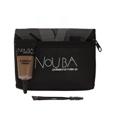 Nouba 10 Set Nouba: Eyebrow Brush & Eyebrow Gel 7ml & Textile Makeup Bag Black