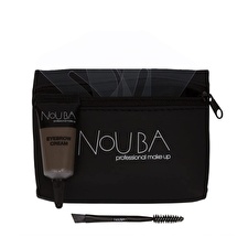 Nouba 20 Set Nouba: Eyebrow Brush & Eyebrow Gel 7ml & Textile Makeup Bag Black