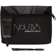 Nouba 30 Set Nouba: Eyebrow Brush & Eyebrow Gel 7ml & Textile Makeup Bag Black
