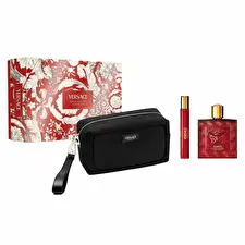 Versace Eros Flame Man Set Eau De Parfum 100ml & Eau De Parfum 10ml & Black Pouch