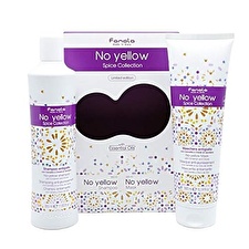 Fanola Set Fanola: No Yellow Spice Collection Hair Treatment Cream Mask For Neutralisation Of Yellow Tones 300ml & No Yellow Spice Collection Hair Shampoo For Neutralisation Of Yellow Tones 350ml