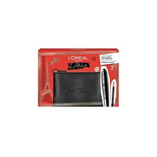 L`Oreal Paris Set L'oreal Paris: L'oreal Paris Kajal Eye Pencil Black 1.5 G & Mega Volume Collagene 24h Waterproof Mascara Mega Black 9ml & Textile Makeup Bag Black