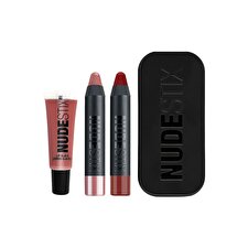 Nudestix Set Nudestix: Red Hot Lips Mini Kit Royal Cream Lipstick 04 Nude 2ml & Red Hot Lips Mini Kit Royal Cream Lipstick Posh 2.5ml