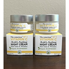 The Conscious™ Vitamin C Anti-aging Night Cream Organic Raspberry 50ml
