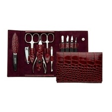 DuKaS Family Red Manicure Solingen Shiny Faux Leather Pl25204