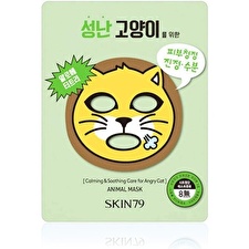 skin79 Animal Mask Calming & Soothing Care For Angry Cat - Sada Zklidňujících Plátýnkových Masek 23.0g