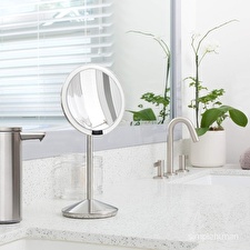 Simplehuman Travel Rechargeable Cosmetic Mirror Sensor With Led Illumination 10x Magnification - Variant: Stainless Steel