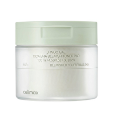 Celimax Cica Bha Blemish Toner Pad - Tonizační Tampony ( 60 Ks )