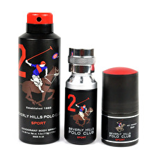 Beverly Hills Polo Club Set Beverly Hills Polo Club: 1982 - Sport 2 Eau De Toilette For Men 50ml & 1982 - Sport 2 Anti-perspirant Deodorant Spray For Men 175ml & Sport 2 Anti-perspirant Deodorant Roll-on For Men 50ml