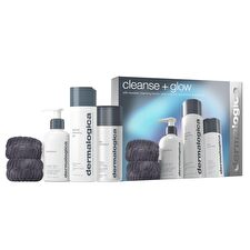 Dermalogica Cleanse & Glow Set Dermalogica: Special Cleansing Gel For Face 250ml & Precleanse Eliminates Impurities Oil For Face 150ml & Daily Microfoliant Exfoliating Exfoliating Powder 74 G