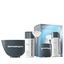 Dermalogica Smooth & Brighten Set Dermalogica: Daily Microfoliant Exfoliating Exfoliating Powder 74 G & Masque Fan Multi Face Brush & Plastic Colour Mixing Bowl Grey